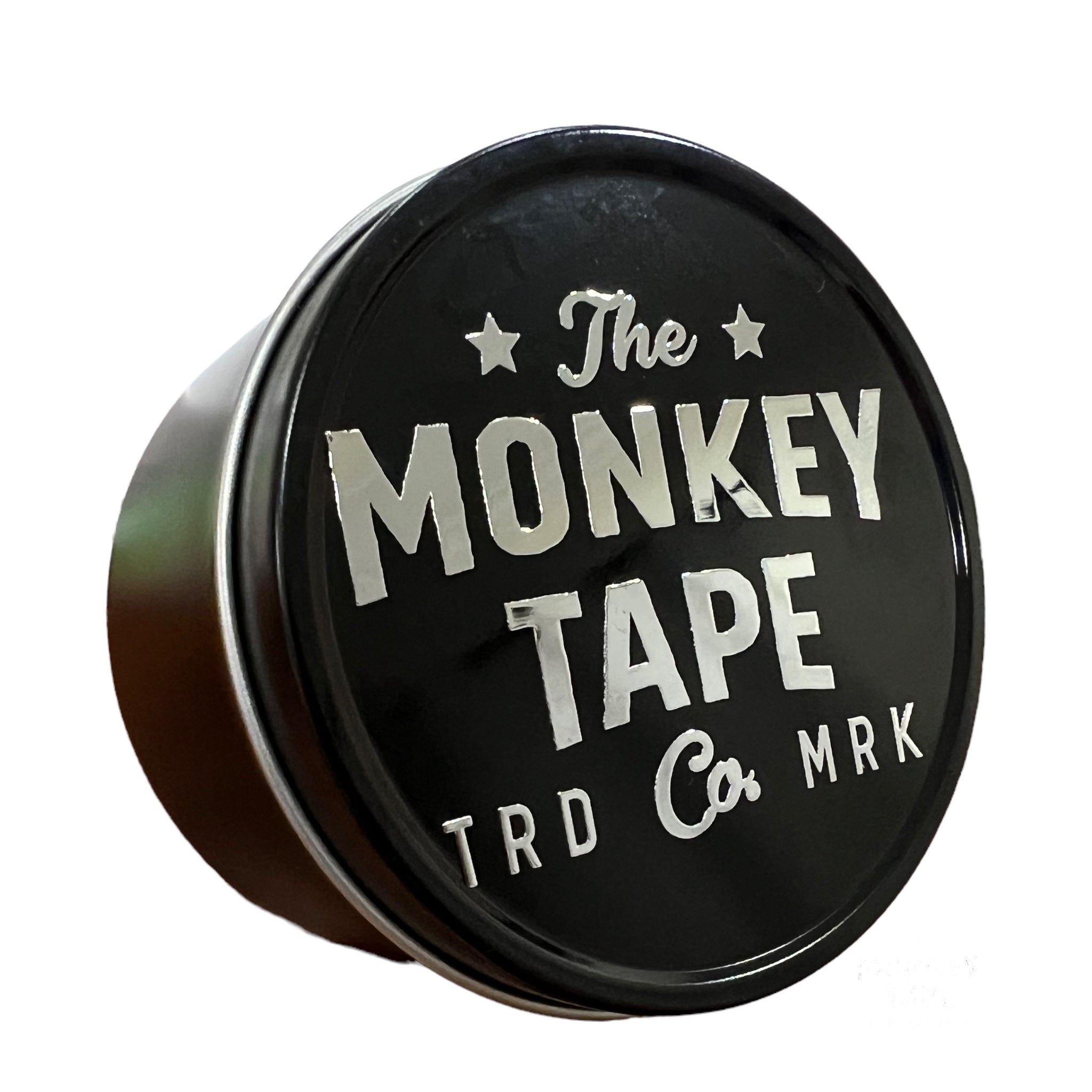 Monkey Tape Tin Black with Chrome Printing The Monkey Tape Co.